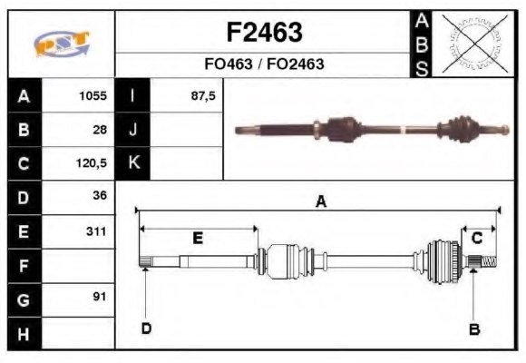 FORD 1417761 Drive Shaft